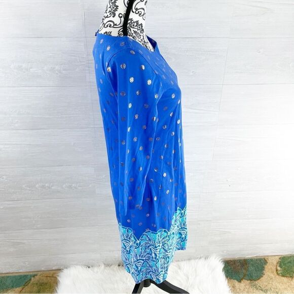 Lilly Pulitzer Day Blue Grotto Beach Keyhole Shift Dress - Picture 6 of 10